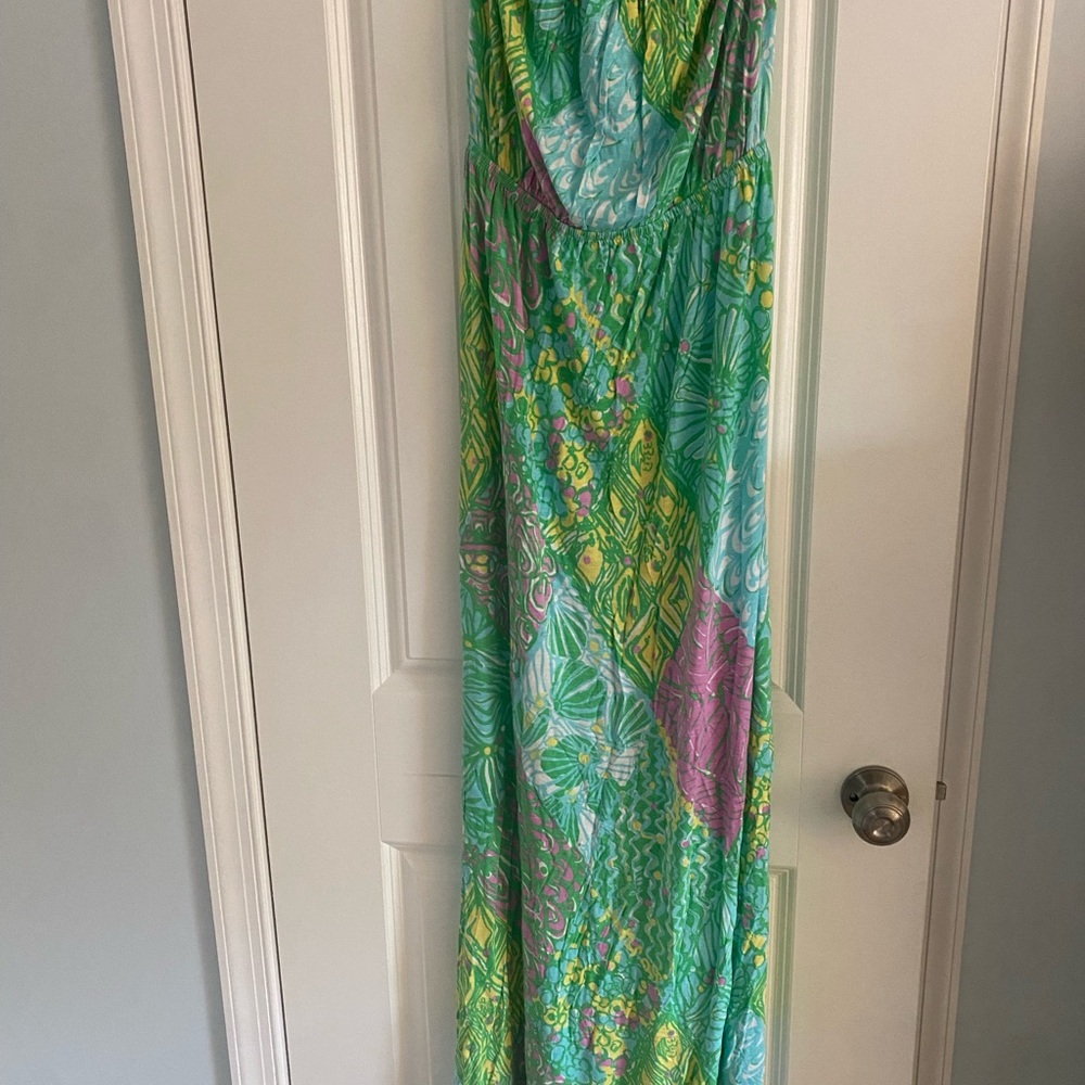 Lilly Pulitzer Vibrant Patchwork Maxi Dress
